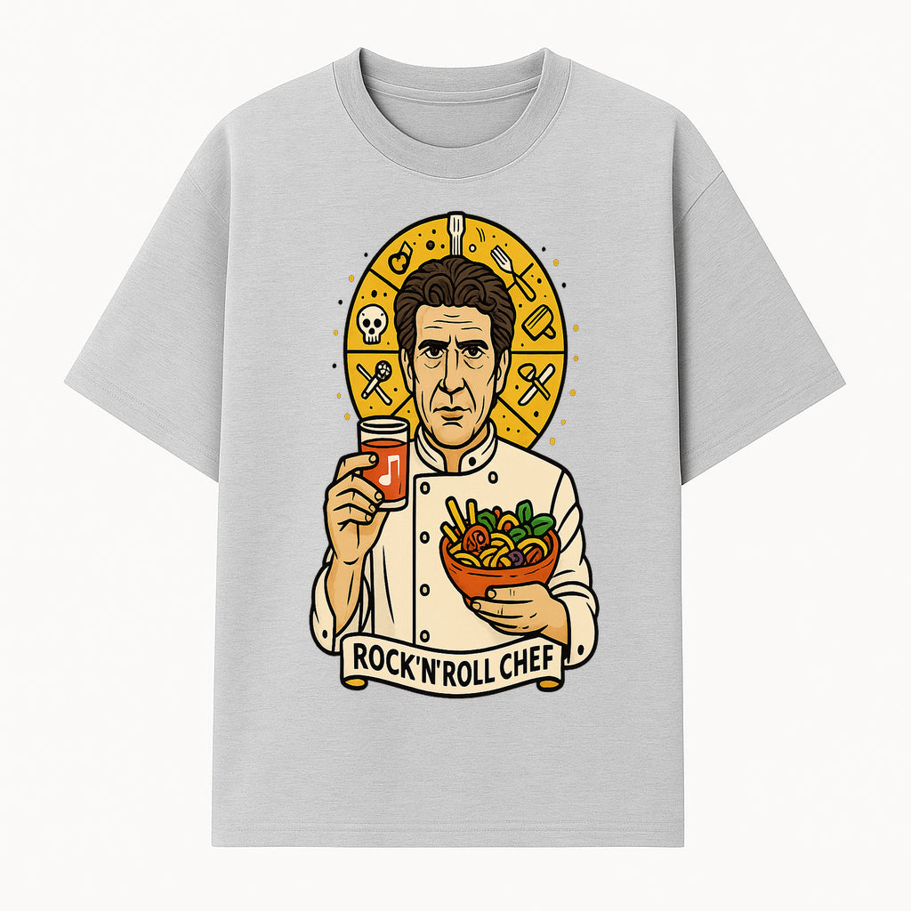 Rock 'n' Roll Chef Graphic Tee | Funky Culinary Art Shirt | Music & Food Lover Gift | Unique Chef Apparel for Foodies - T-shirt 1758181727270.jpg