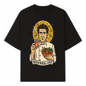Rock 'n' Roll Chef Graphic Tee | Funky Culinary Art Shirt | Music & Food Lover Gift | Unique Chef Apparel for Foodies - T-shirt 1758181727413.jpg