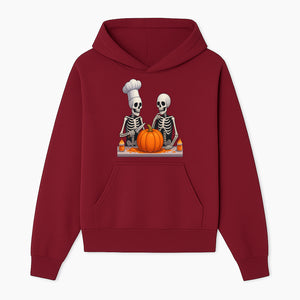 Skeleton Chef Pumpkin Carving Decor - Fun Halloween Kitchen Art Print - Hoodie 1758181727528.jpg
