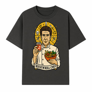 Rock 'n' Roll Chef Graphic Tee | Funky Culinary Art Shirt | Music & Food Lover Gift | Unique Chef Apparel for Foodies - T-shirt 1758181727557.jpg