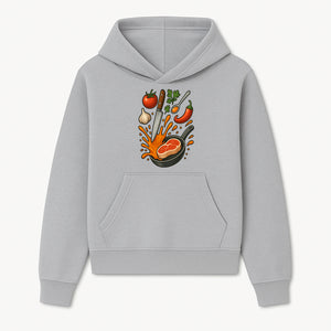 Cooking Illustration Artwork with Meat, Vegetables, and Knife for Kitchen Wall Decor, Chefs Gift, Culinary Art Print - Hoodie 1758181727666.jpg