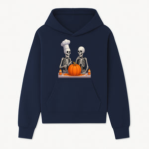 Skeleton Chef Pumpkin Carving Decor - Fun Halloween Kitchen Art Print - Hoodie 1758181727669.jpg
