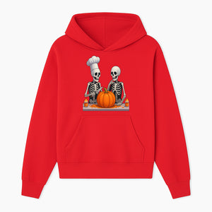 Skeleton Chef Pumpkin Carving Decor - Fun Halloween Kitchen Art Print - Hoodie 1758181727798.jpg