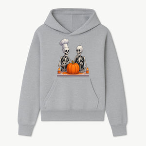 Skeleton Chef Pumpkin Carving Decor - Fun Halloween Kitchen Art Print - Hoodie 1758181727940.jpg