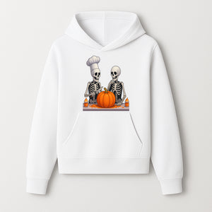 Skeleton Chef Pumpkin Carving Decor - Fun Halloween Kitchen Art Print - Hoodie 1758181728099.jpg