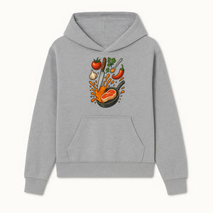 Cooking Illustration Artwork with Meat, Vegetables, and Knife for Kitchen Wall Decor, Chefs Gift, Culinary Art Print - Hoodie 1758181728225.jpg