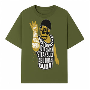 Salt Bae Meat Sensation Graphic Tee - Ottoman Steak Slice, Abu Dhabi & Dubai Inspired Apparel for Food Lovers - T-shirt 1758181728261.jpg
