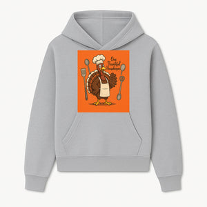 Thankful Turkey Chef T-Shirt, Cute Thanksgiving Gift for Housekeepers, Funny Cooking, Fall Harvest Apparel, Turkey Lover Tee - Hoodie 1758181728720.jpg