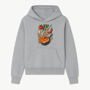 Cooking Illustration Artwork with Meat, Vegetables, and Knife for Kitchen Wall Decor, Chefs Gift, Culinary Art Print - Hoodie 1758181729048.jpg