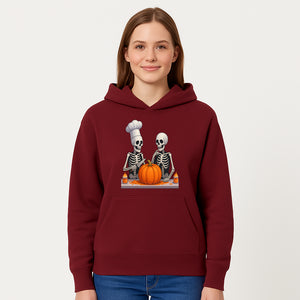 Skeleton Chef Pumpkin Carving Decor - Fun Halloween Kitchen Art Print - Hoodie 1758181729393.jpg