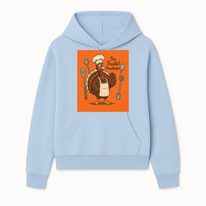 Thankful Turkey Chef T-Shirt, Cute Thanksgiving Gift for Housekeepers, Funny Cooking, Fall Harvest Apparel, Turkey Lover Tee - Hoodie 1758181729433.jpg