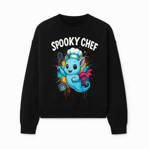 Spooky Chef Ghost Graphic Tee - Fun Halloween T-Shirt with Colorful Cartoon Design for Kids and Adults - Sweatshirt 1758181729479.jpg