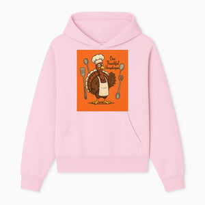 Thankful Turkey Chef T-Shirt, Cute Thanksgiving Gift for Housekeepers, Funny Cooking, Fall Harvest Apparel, Turkey Lover Tee - Hoodie 1758181729569.jpg