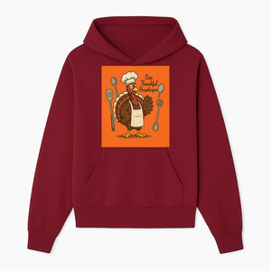 Thankful Turkey Chef T-Shirt, Cute Thanksgiving Gift for Housekeepers, Funny Cooking, Fall Harvest Apparel, Turkey Lover Tee - Hoodie 1758181729706.jpg