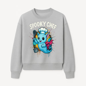 Spooky Chef Ghost Graphic Tee - Fun Halloween T-Shirt with Colorful Cartoon Design for Kids and Adults - Sweatshirt 1758181729883.jpg