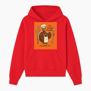 Thankful Turkey Chef T-Shirt, Cute Thanksgiving Gift for Housekeepers, Funny Cooking, Fall Harvest Apparel, Turkey Lover Tee - Hoodie 1758181729963.jpg