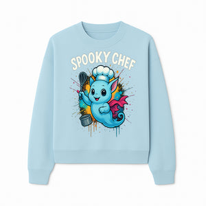 Spooky Chef Ghost Graphic Tee - Fun Halloween T-Shirt with Colorful Cartoon Design for Kids and Adults - Sweatshirt 1758181730048.jpg