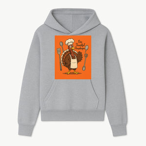 Thankful Turkey Chef T-Shirt, Cute Thanksgiving Gift for Housekeepers, Funny Cooking, Fall Harvest Apparel, Turkey Lover Tee - Hoodie 1758181730086.jpg