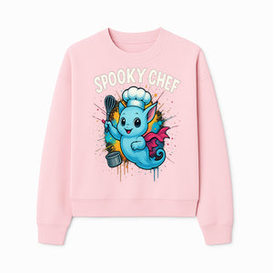 Spooky Chef Ghost Graphic Tee - Fun Halloween T-Shirt with Colorful Cartoon Design for Kids and Adults - Sweatshirt 1758181730177.jpg