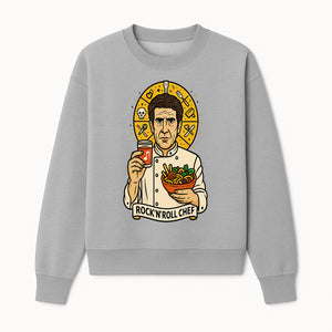 Rock 'n' Roll Chef Graphic Tee | Funky Culinary Art Shirt | Music & Food Lover Gift | Unique Chef Apparel for Foodies - Sweatshirt 1758181730301.jpg
