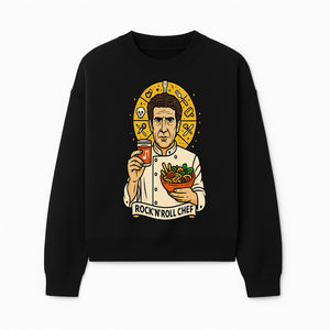 Rock 'n' Roll Chef Graphic Tee | Funky Culinary Art Shirt | Music & Food Lover Gift | Unique Chef Apparel for Foodies - Sweatshirt 1758181730445.jpg