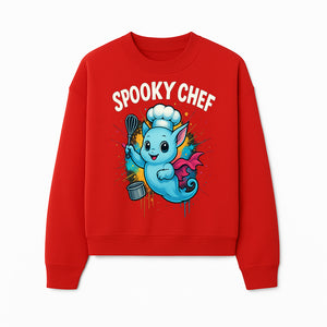 Spooky Chef Ghost Graphic Tee - Fun Halloween T-Shirt with Colorful Cartoon Design for Kids and Adults - Sweatshirt 1758181730658.jpg