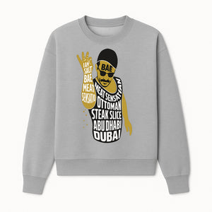 Salt Bae Meat Sensation Graphic Tee - Ottoman Steak Slice, Abu Dhabi & Dubai Inspired Apparel for Food Lovers - Sweatshirt 1758181730797.jpg