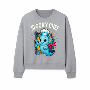 Spooky Chef Ghost Graphic Tee - Fun Halloween T-Shirt with Colorful Cartoon Design for Kids and Adults - Sweatshirt 1758181730809.jpg