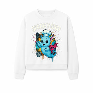 Spooky Chef Ghost Graphic Tee - Fun Halloween T-Shirt with Colorful Cartoon Design for Kids and Adults - Sweatshirt 1758181730969.jpg