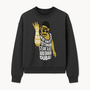 Salt Bae Meat Sensation Graphic Tee - Ottoman Steak Slice, Abu Dhabi & Dubai Inspired Apparel for Food Lovers - Sweatshirt 1758181731069.jpg