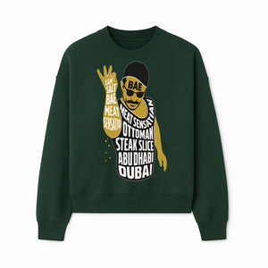Salt Bae Meat Sensation Graphic Tee - Ottoman Steak Slice, Abu Dhabi & Dubai Inspired Apparel for Food Lovers - Sweatshirt 1758181731210.jpg