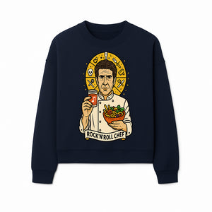 Rock 'n' Roll Chef Graphic Tee | Funky Culinary Art Shirt | Music & Food Lover Gift | Unique Chef Apparel for Foodies - Sweatshirt 1758181731481.jpg