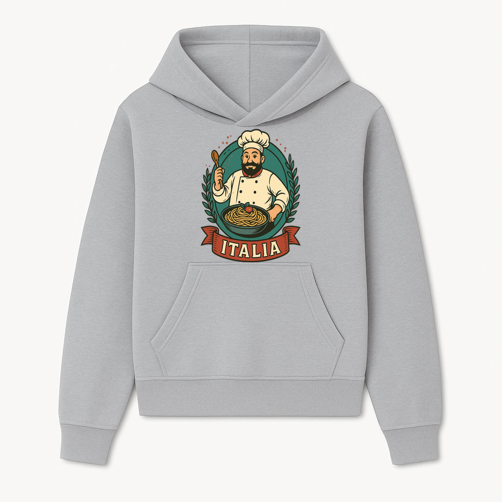 Vintage Italian Chef with Pasta Illustration | Italia Kitchen Decor | Cooking Art Print | Foodie Gift | Restaurant Wall Art - Hoodie 1758181731573.jpg