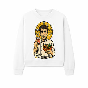 Rock 'n' Roll Chef Graphic Tee | Funky Culinary Art Shirt | Music & Food Lover Gift | Unique Chef Apparel for Foodies - Sweatshirt 1758181731917.jpg