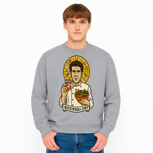 Rock 'n' Roll Chef Graphic Tee | Funky Culinary Art Shirt | Music & Food Lover Gift | Unique Chef Apparel for Foodies - Sweatshirt 1758181733056.jpg