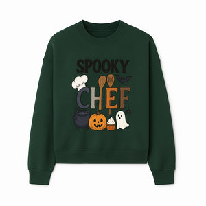 Spooky Chef Halloween Kitchen Decor - Pumpkin, Ghost, Cauldron, Baking Utensils - Fun Autumn Home & Party Decoration - Sweatshirt 1758181733772.jpg