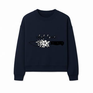 Chef Love Floral Knife Design - Kitchen Decor, Culinary Gift, Chef Gift Ideas, Hand Lettered Art, Cooking Enthusiast Gift - Sweatshirt 1758181733901.jpg