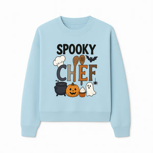 Spooky Chef Halloween Kitchen Decor - Pumpkin, Ghost, Cauldron, Baking Utensils - Fun Autumn Home & Party Decoration - Sweatshirt 1758181734081.jpg