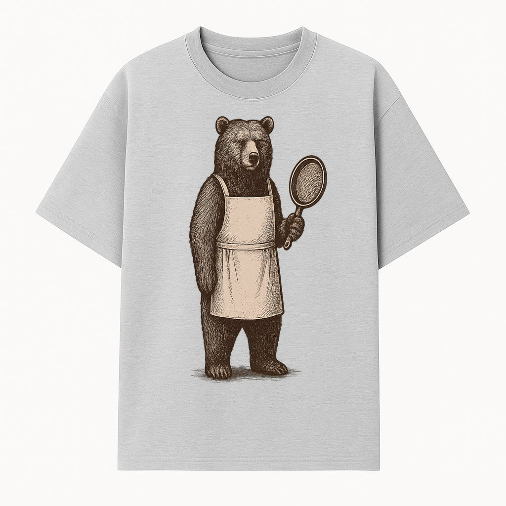 Whimsical Bear Chef Illustration | Vintage Style Cooking Art Print | Fun Kitchen Decor Gift Idea - T-shirt 1758181734134.jpg