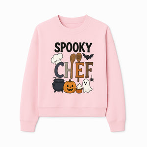 Spooky Chef Halloween Kitchen Decor - Pumpkin, Ghost, Cauldron, Baking Utensils - Fun Autumn Home & Party Decoration - Sweatshirt 1758181734189.jpg
