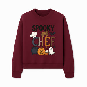 Spooky Chef Halloween Kitchen Decor - Pumpkin, Ghost, Cauldron, Baking Utensils - Fun Autumn Home & Party Decoration - Sweatshirt 1758181734331.jpg