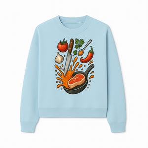 Cooking Illustration Artwork with Meat, Vegetables, and Knife for Kitchen Wall Decor, Chefs Gift, Culinary Art Print - Sweatshirt 1758181734440.jpg