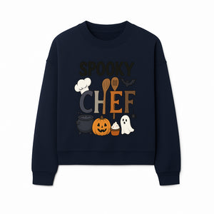 Spooky Chef Halloween Kitchen Decor - Pumpkin, Ghost, Cauldron, Baking Utensils - Fun Autumn Home & Party Decoration - Sweatshirt 1758181734459.jpg