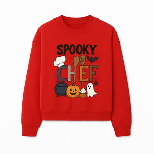 Spooky Chef Halloween Kitchen Decor - Pumpkin, Ghost, Cauldron, Baking Utensils - Fun Autumn Home & Party Decoration - Sweatshirt 1758181734586.jpg