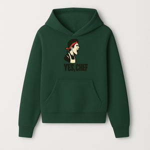 Yes, Chef! Chef Motivational Wall Art, Kitchen Decor, Culinary Quote Print, Chef Gift, Cooking Enthusiast Wall Art - Hoodie 1758181734593.jpg