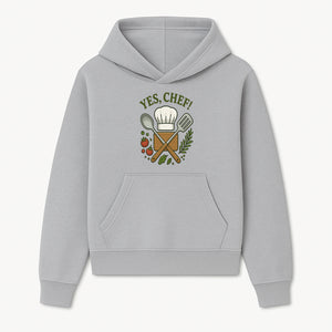 Yes Chef! Kitchen Decor Chef Hat and Utensils Design for Cooking Enthusiasts, Aprons, Tees, and Home Decor - Hoodie 1758181734717.jpg