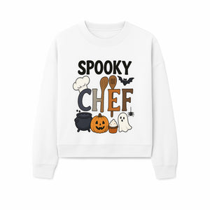 Spooky Chef Halloween Kitchen Decor - Pumpkin, Ghost, Cauldron, Baking Utensils - Fun Autumn Home & Party Decoration - Sweatshirt 1758181734882.jpg