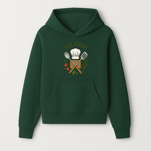 Yes Chef! Kitchen Decor Chef Hat and Utensils Design for Cooking Enthusiasts, Aprons, Tees, and Home Decor - Hoodie 1758181735156.jpg