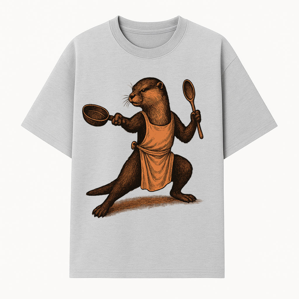 Funny Chef Otter Artwork - Cooking Graphic Print T-Shirt, Apron, or Home Decor for Animal Lovers and Culinary Enthusiasts - T-shirt 1758181735162.jpg