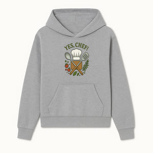 Yes Chef! Kitchen Decor Chef Hat and Utensils Design for Cooking Enthusiasts, Aprons, Tees, and Home Decor - Hoodie 1758181735278.jpg